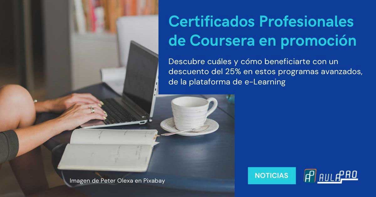 Coursera Descuento Certificados Profesionales Lr