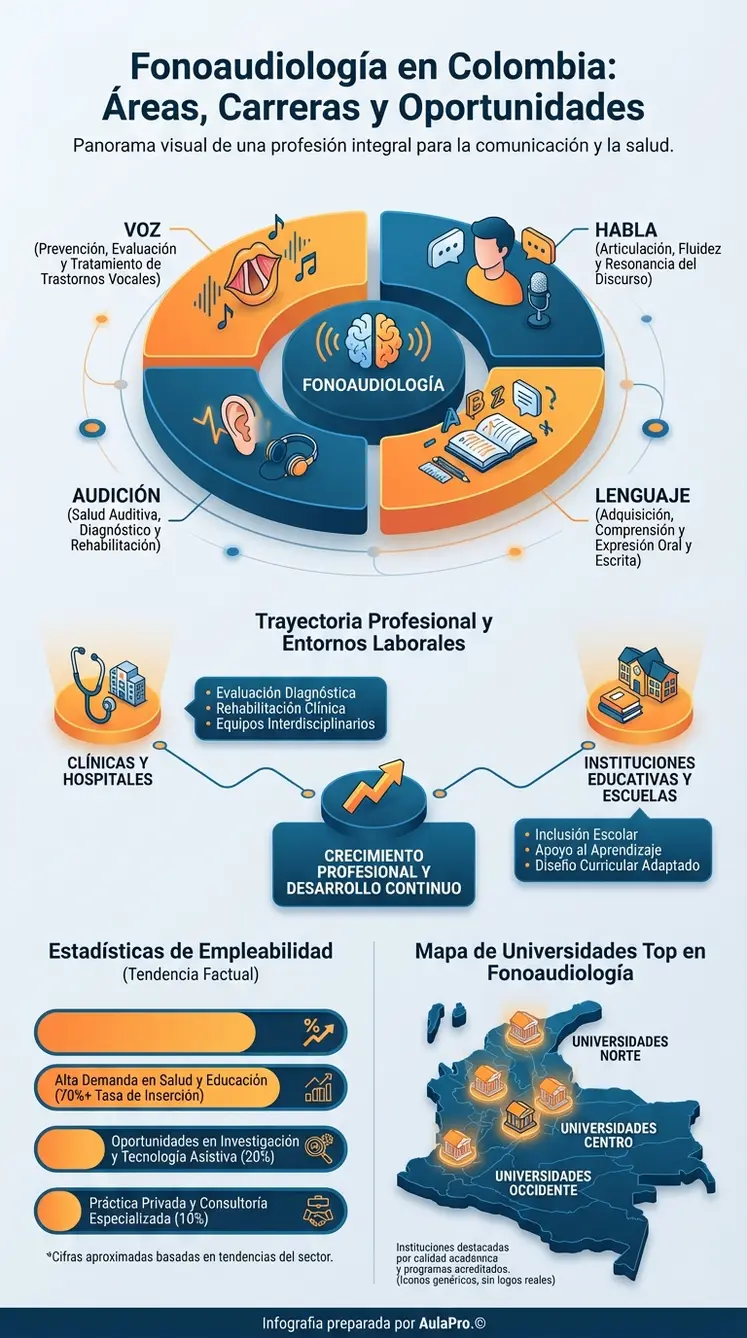 Infografía detallada sobre Fonoaudiología