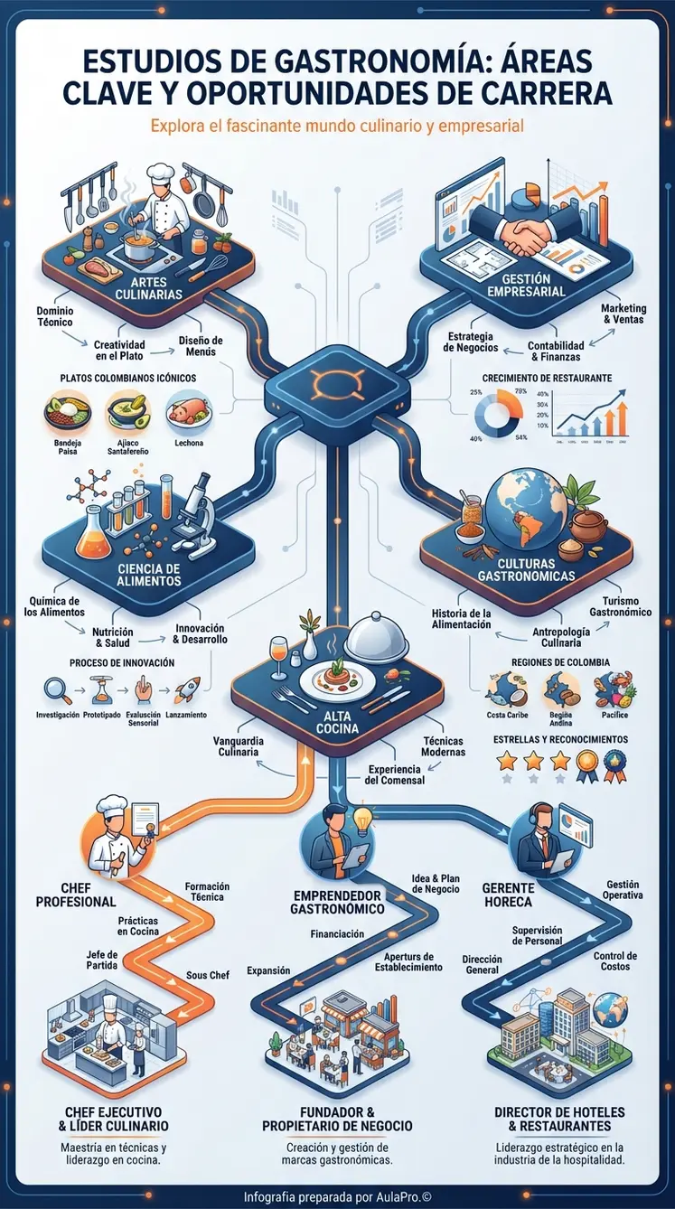 Infografía detallada sobre Gastronomía