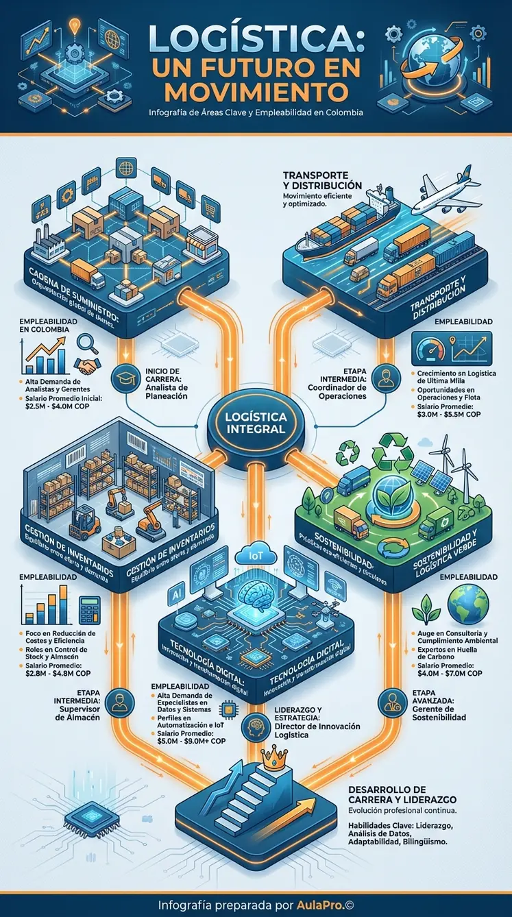 Infografía detallada sobre Logística