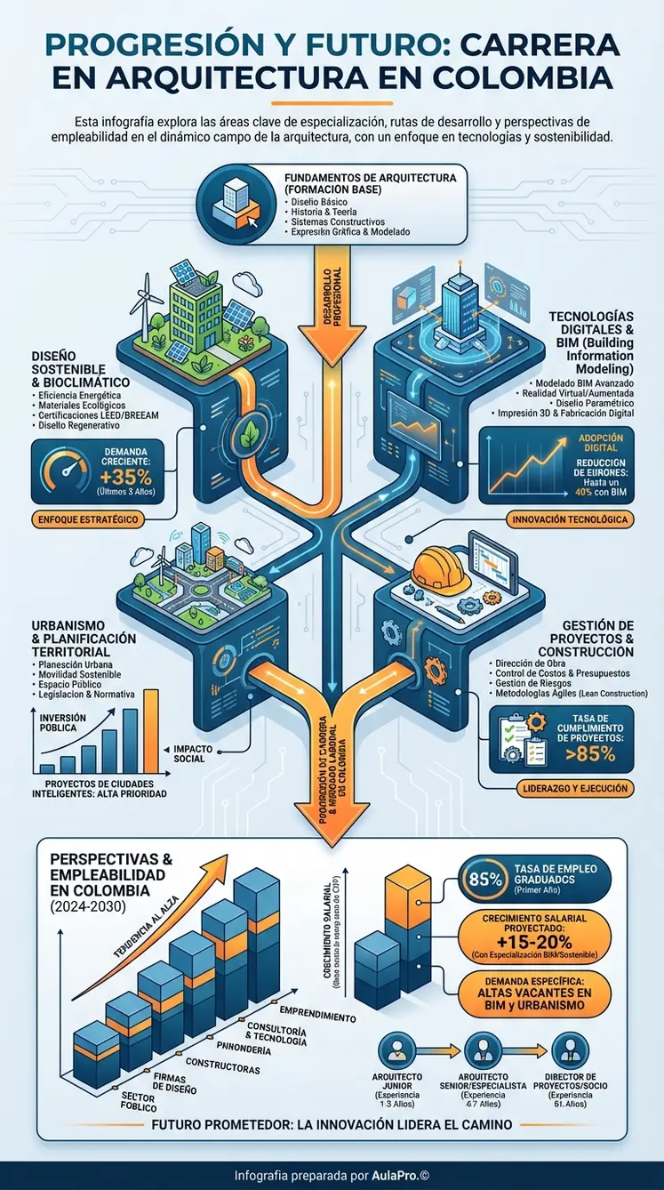 Infografía detallada sobre Arquitectura