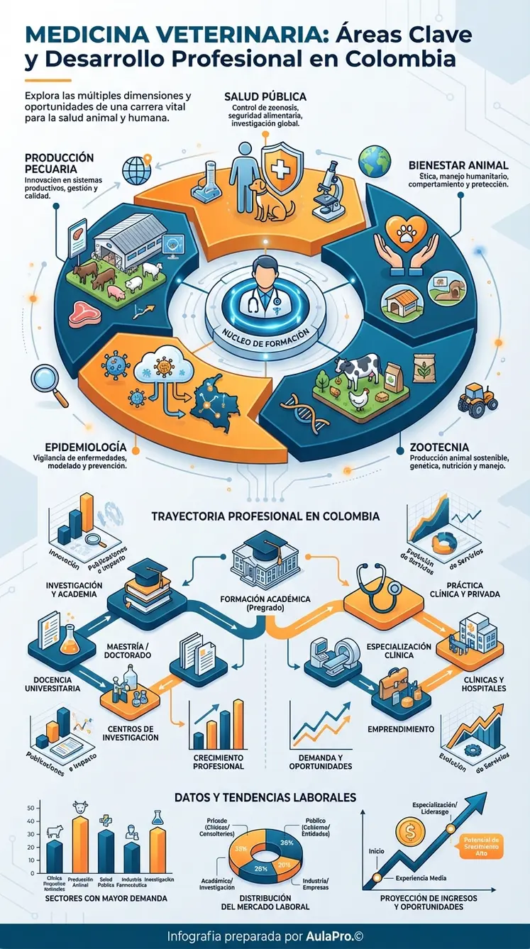 Infografía detallada sobre Medicina Veterinaria