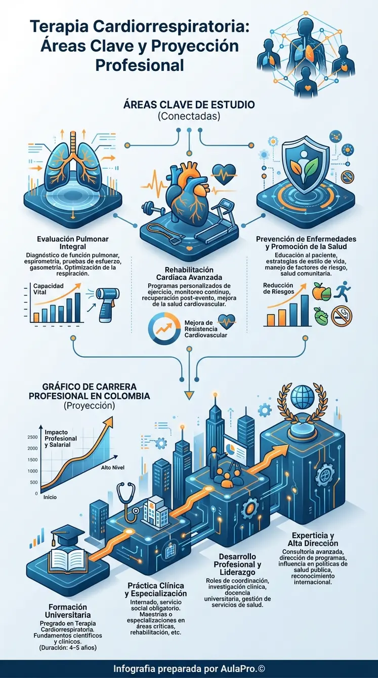 Infografía detallada sobre Terapia Cardiorrespiratoria