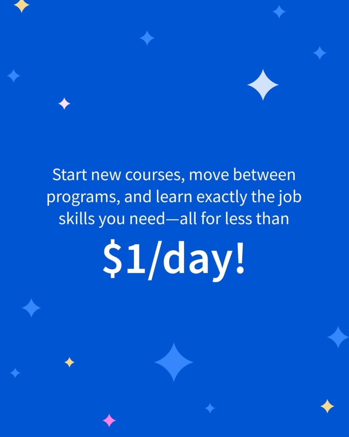 Coursera Plus $1 USd فی دن سے کم میں حاصل کریں۔